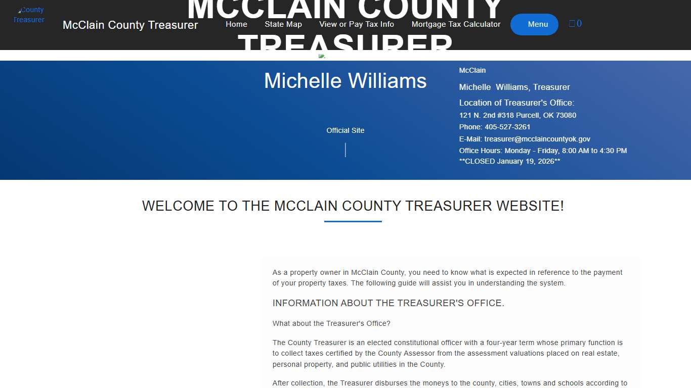mcclain County Treasurer