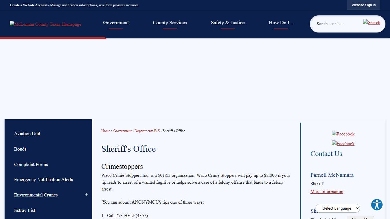 Sheriff's Office | McLennan County, TX